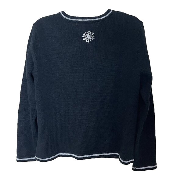 Vintage Reference Point Christmas Cardigan Sweater PP Beaded Holidays - Picture 2 of 9